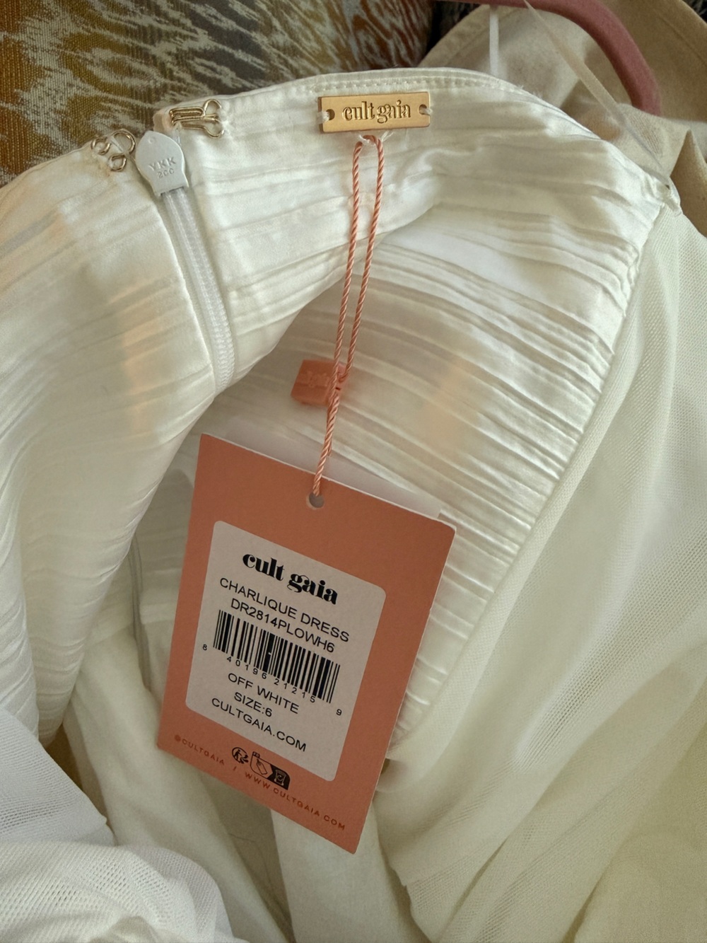 NTW Cult Gaia White Pleated Strapless Bustier Cocktail Dress with Bag - Picture 4 of 5